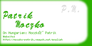 patrik moczko business card